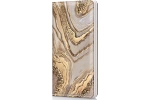 Pisypox Checkbook Cover for Personal Checkbook，Patterned Pu Leather check book covers for women and men，with Pen Holder & Built-in Clear Plastic Divider for Duplicate Checks