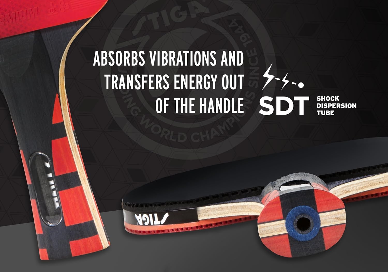 STIGA Evolution Performance-Level Table Tennis Racket Made with Approved Rubber for Tournament Play: Sports & Outdoors