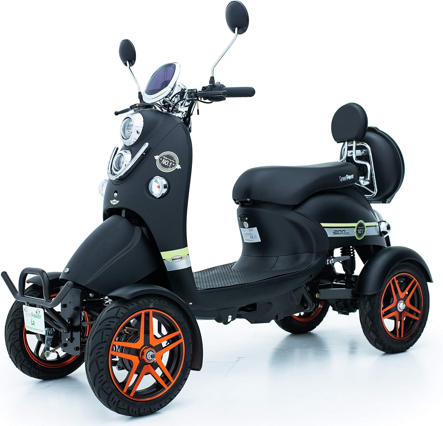 Black Electric Mobility Scooter 4 Wheeled with Extra Accessories