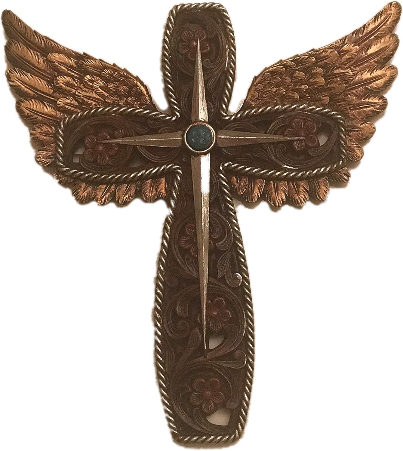 Amazon Com Polly House 8 Inch Winged Silver Cross Wall Cross Wall