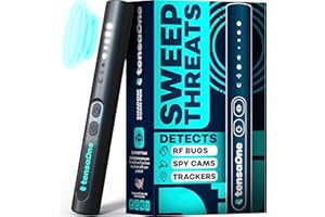 TensaOne Hidden Camera Detectors – Mini Security Device for Audio Video Wireless Threats, Hotel Safety, Home Privacy and GPS Tracker Detection, Pen RF Spy Cam Voice Recorder Bug Finder for Travelers