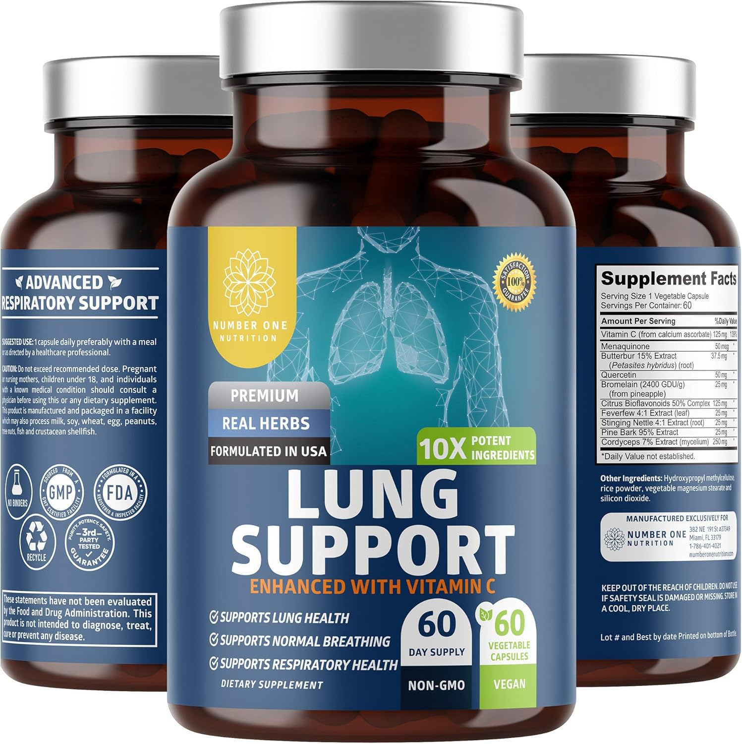 N1N Premium Lung Supplement [10 Potent Ingredients] Natural