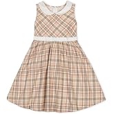 Hope &amp; Henry Girls' Milano Tipped Sweater Dress | Premium Organic Cotton Pullover With A Soft Henley And Cozy Quilted Knit | Quality Construction Built For Cool-Weather