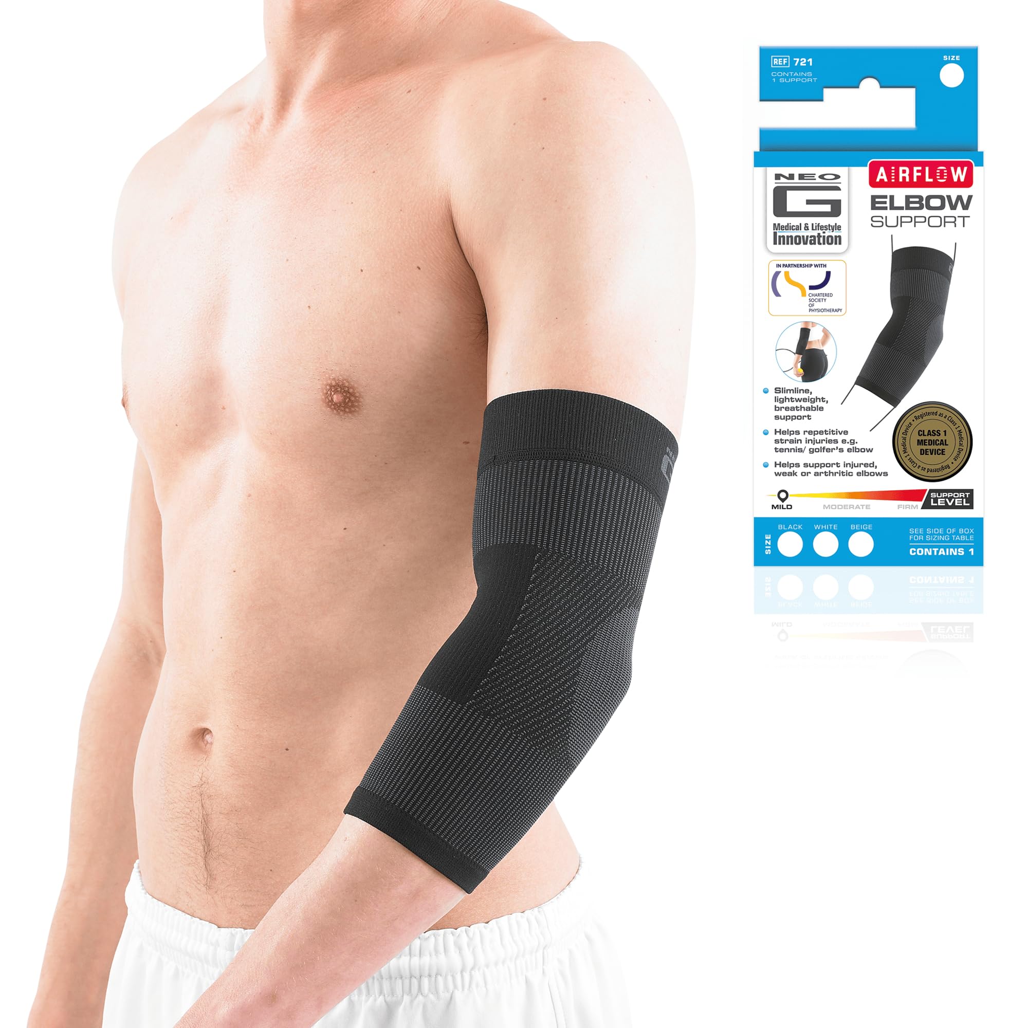 Neo-G Elbow Support for Tendonitis, Joint Pain, Tennis, Golf, Sports - Tennis Elbow Brace Arm Support - Multi Zone Elbow Compression Sleeve - Airflow - XL
