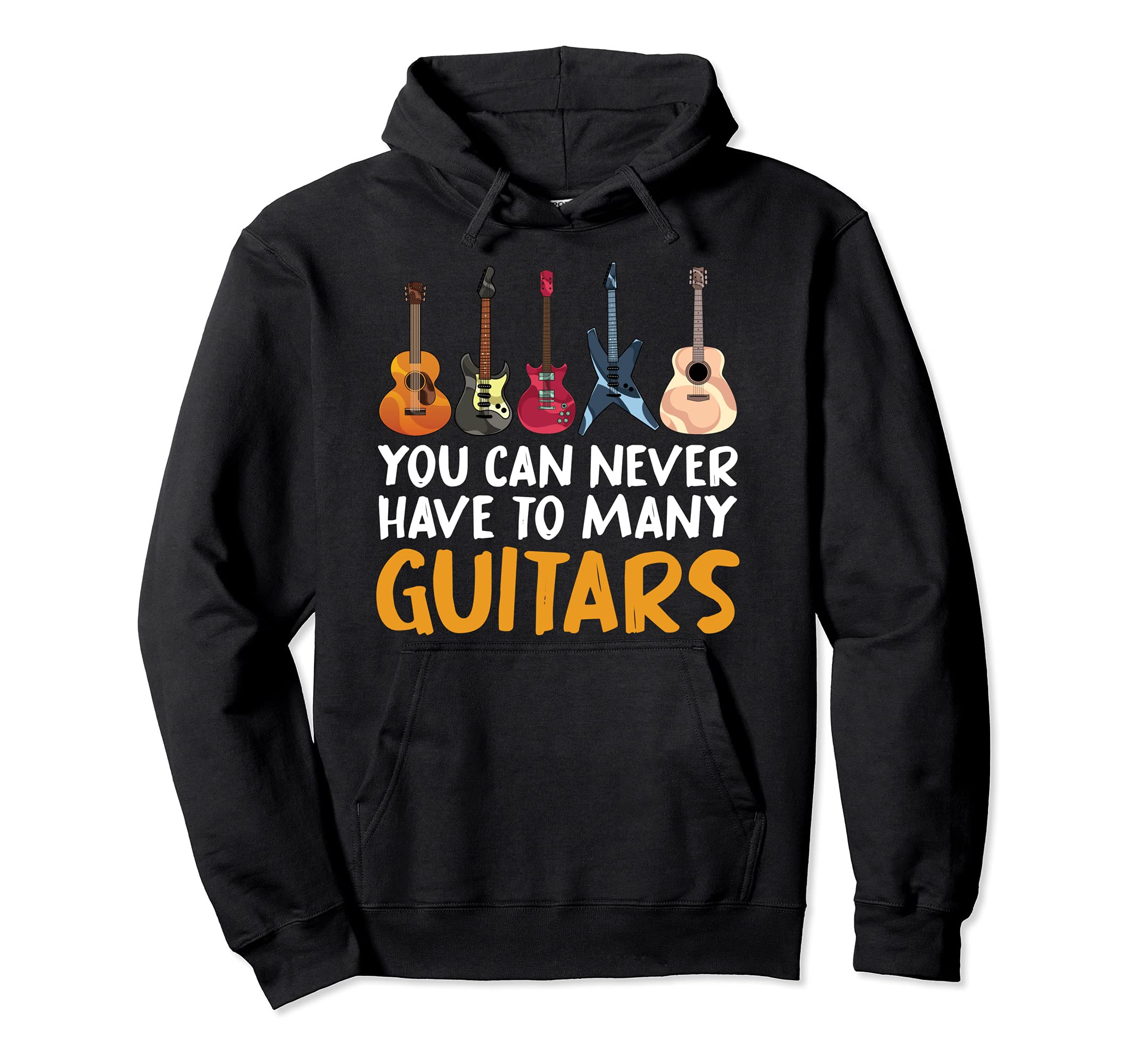 Funny Guitarist Acoustic Guitar Musician Electric Guitar Pullover Hoodie