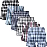 JupiterSecret Men's Underwear Woven Boxers for Men Pack Cotton Boxer Shorts Elastic Waistband