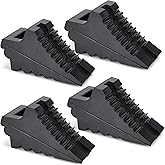 Wheel Chocks for Cars, RVs, Trucks, Trailers, and Vehicles G.V.W. up to 8T, 4 Pack - Anti Slip Bottom Tire Chock for All Weat