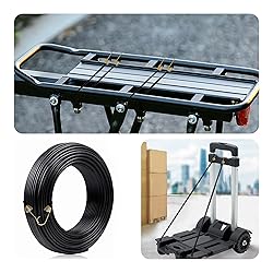 AUXBC 20PCS 12Inch Mini Black Bungee Cords with