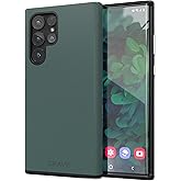 Crave Dual Guard for Samsung Galaxy S22 Ultra Case - Forest Green | Designed for the Samsung Galaxy S22 Ultra (6.8 inch) with Wireless Charging Compatibility and a Textured Grip