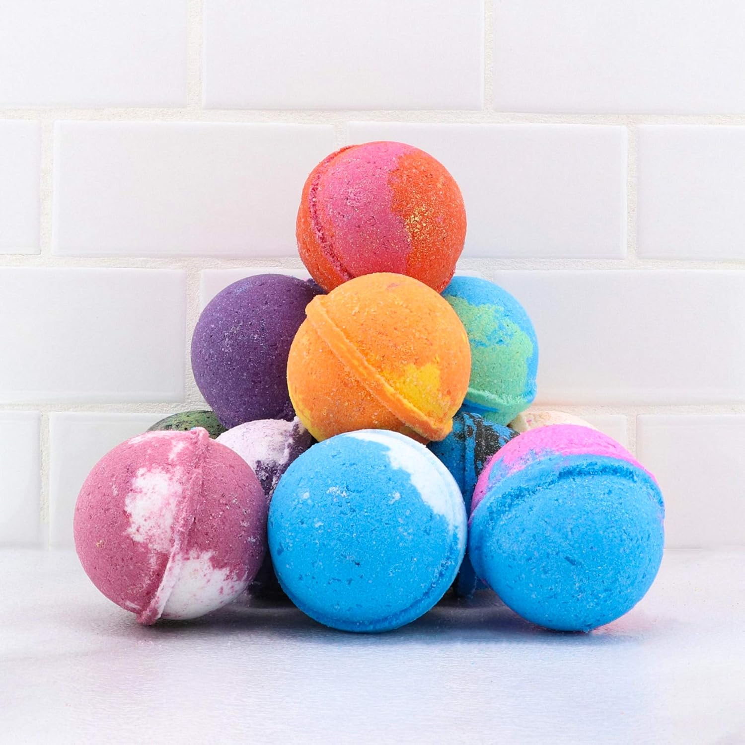 Sky Organics Kids Bath Bombs Gift Set with Surprise Toys Inside Fun Assorted Colored XL Bath Fizzies, Kid Safe Gender Neutral with Natural Essential Oils Handmade in The USA Bubble Bath Fizzy, 6ct : Beauty