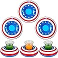 Inflatable Patriotic Drink Holder Patriotic Inflatable Cup Coasters Pool Drink Cup Holder Floats for Summer Pool Party and Fun Bath Shower Toys (6 Pieces)