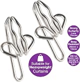 The Bead Shop Heavy Duty Metal Curtain Drapery Hooks Pack 50 28mm x 13mm view 2