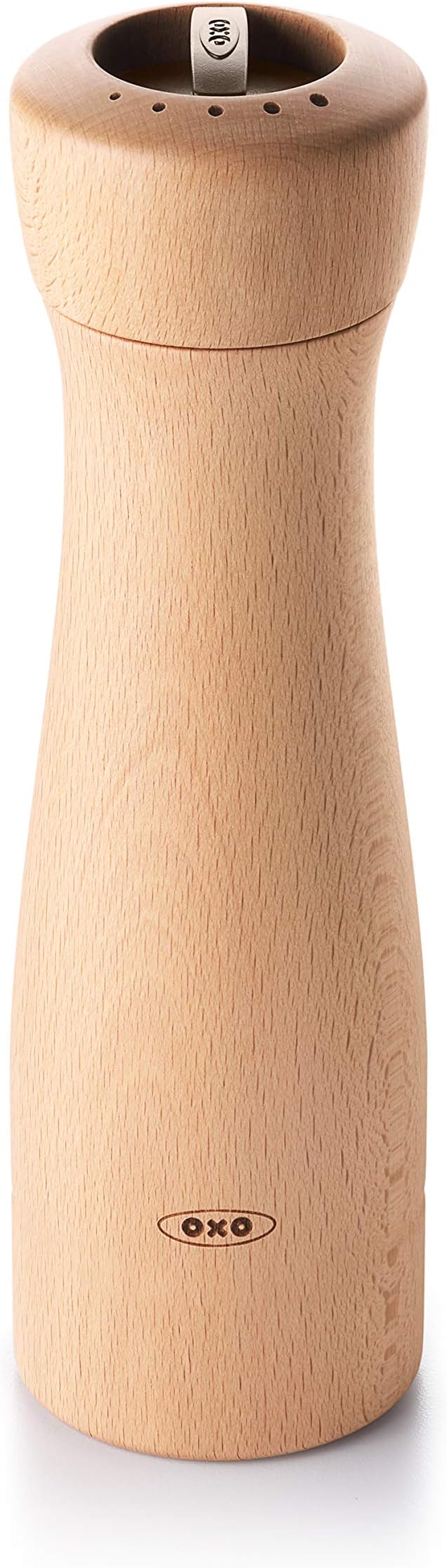 OXO Good Grips Wood Salt Mill - Light Beechwood Ceramic Grinder Adjustable
