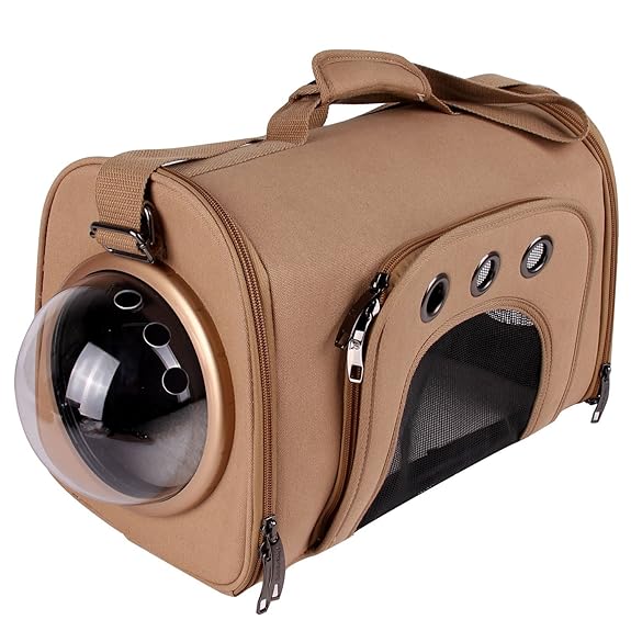 wenrityent Katzentransportkorb Innovative weichen Tuch-Oberfläche Sided Pet Fall Breathable Ineinander greifen Fenster