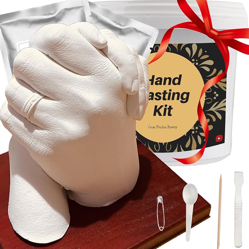 TITGGI Hand Casting Kit Couple Holding Hands DIY Statue Wedding Anniversary Gift