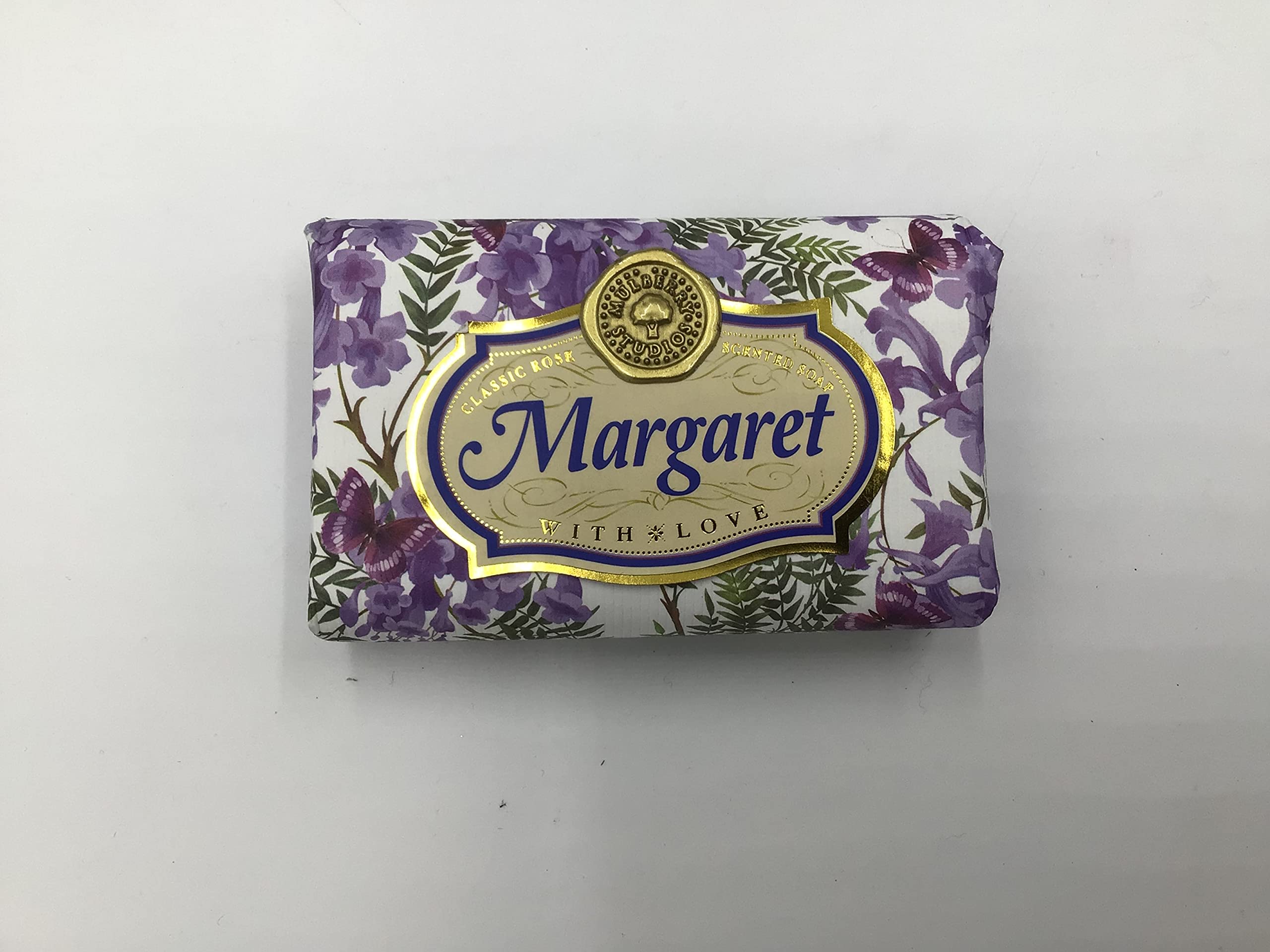 Margaret - Gift Soap Bar For Her Birthday Rose Scent Mum Grandmother Cleanser Lather Present Girl