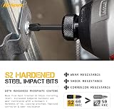 Hi-Spec 44pc Impact Drill Driver Bit Set 1/4 Hex S2 Tips & Nut Drivers view 4