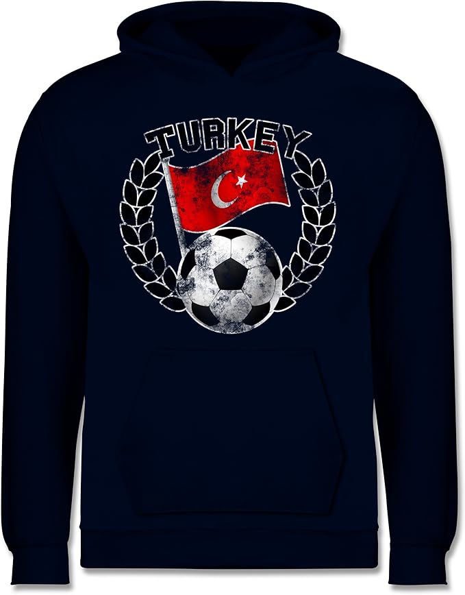Shirtracer Fussball Europameisterschaft 2021 Kinder Turkey Flagge Fussball Vintage Kinder Hoodie Shirtracer Amazon De Bekleidung