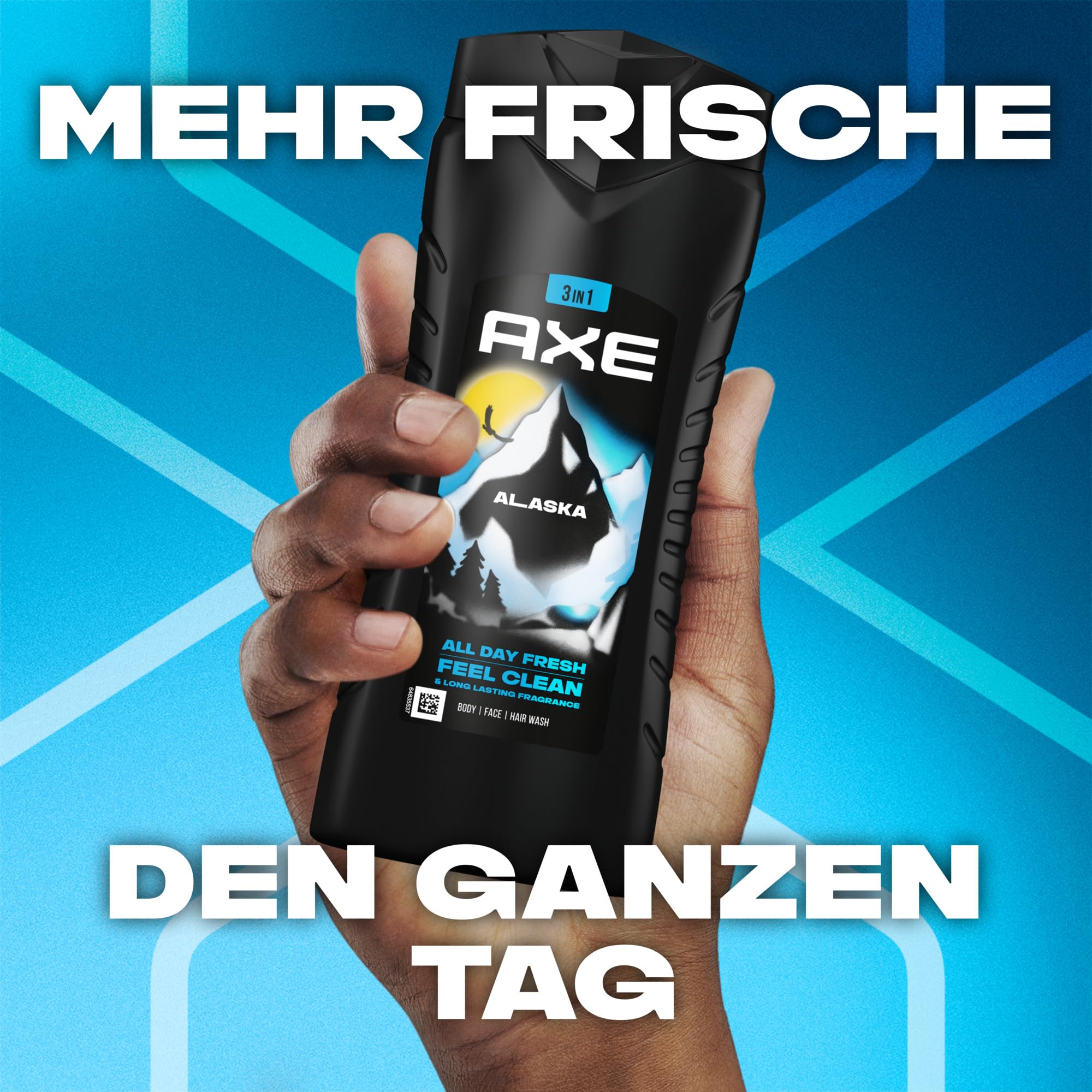 Axe 3-in-1 Duschgel & Shampoo Alaska XL Männer Duschgel für ganztägige Frische, unwiderstehlichen Duft und eine angenehme Dusche dermatologisch getestet 400 ml 6
