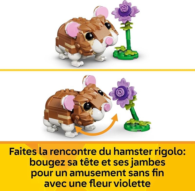 Creator 3-en-1 L’Adorable Hamster et la Fleur 31376