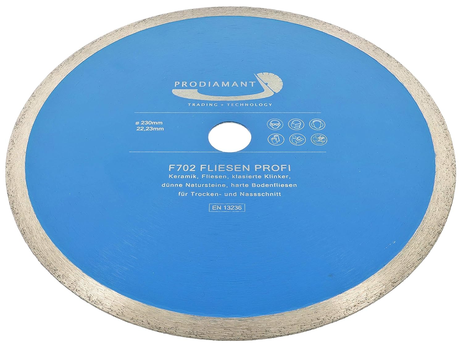 PRODIAMANT Professional diamond cutting disc PRORIM 230 mm x 22.23 mm will not break out with glazed tiles porcelain stoneware ceramic - Image 3