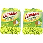 Libman 196 Microfiber Dust Mop Refill with Premium Microfiber Fingers, 18.75" - 2 Pack