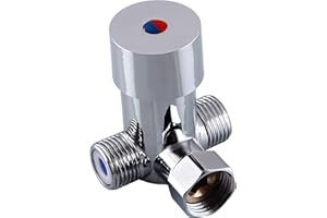 HHOOMMEE DN15 Bathroom Shower Water Mixing Valve, 1/2 Inch Water Temperature Adjust Valve Cold and Hot Water Mixer…