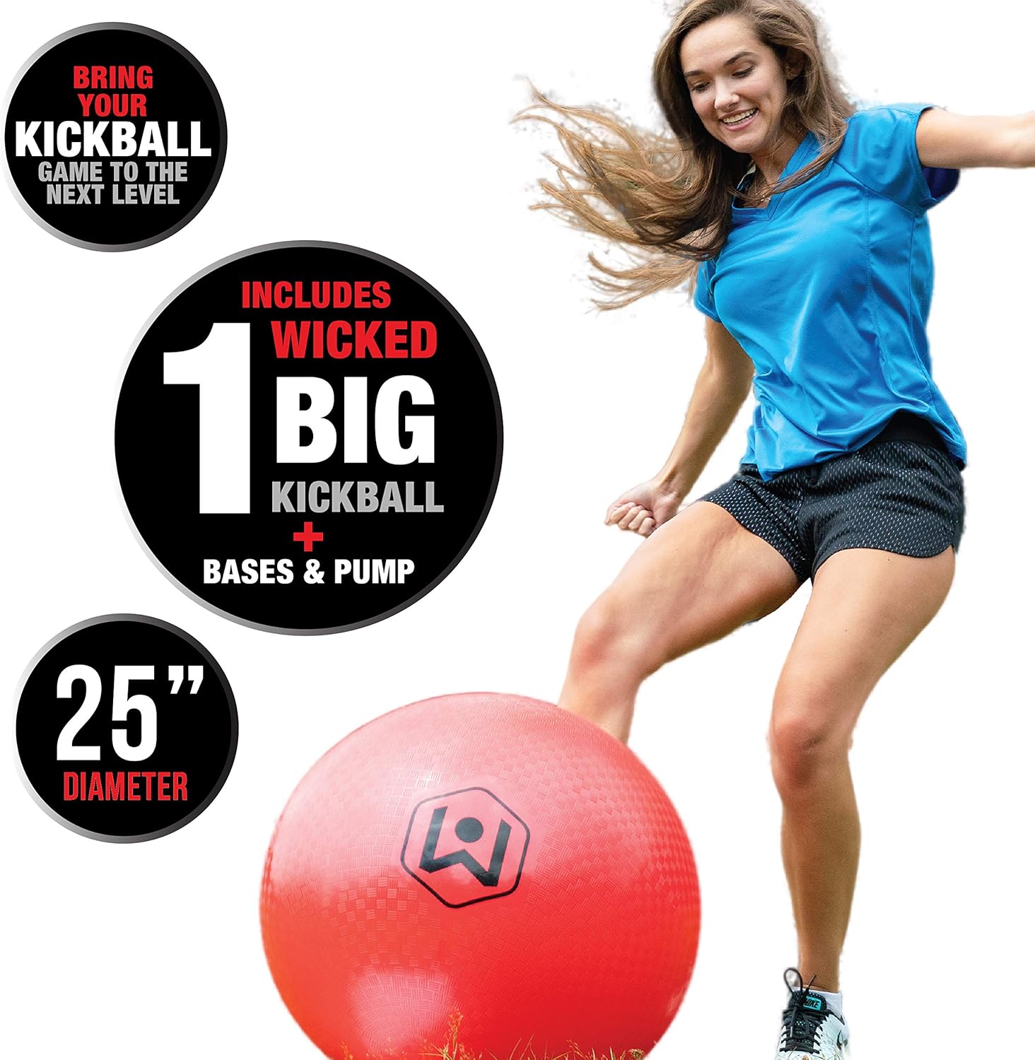 Wicked Big Sports Kickball-Supersized Kickball Outdoor Sport Tailgate Backyard Beach Game Fun for All: Toys & Games