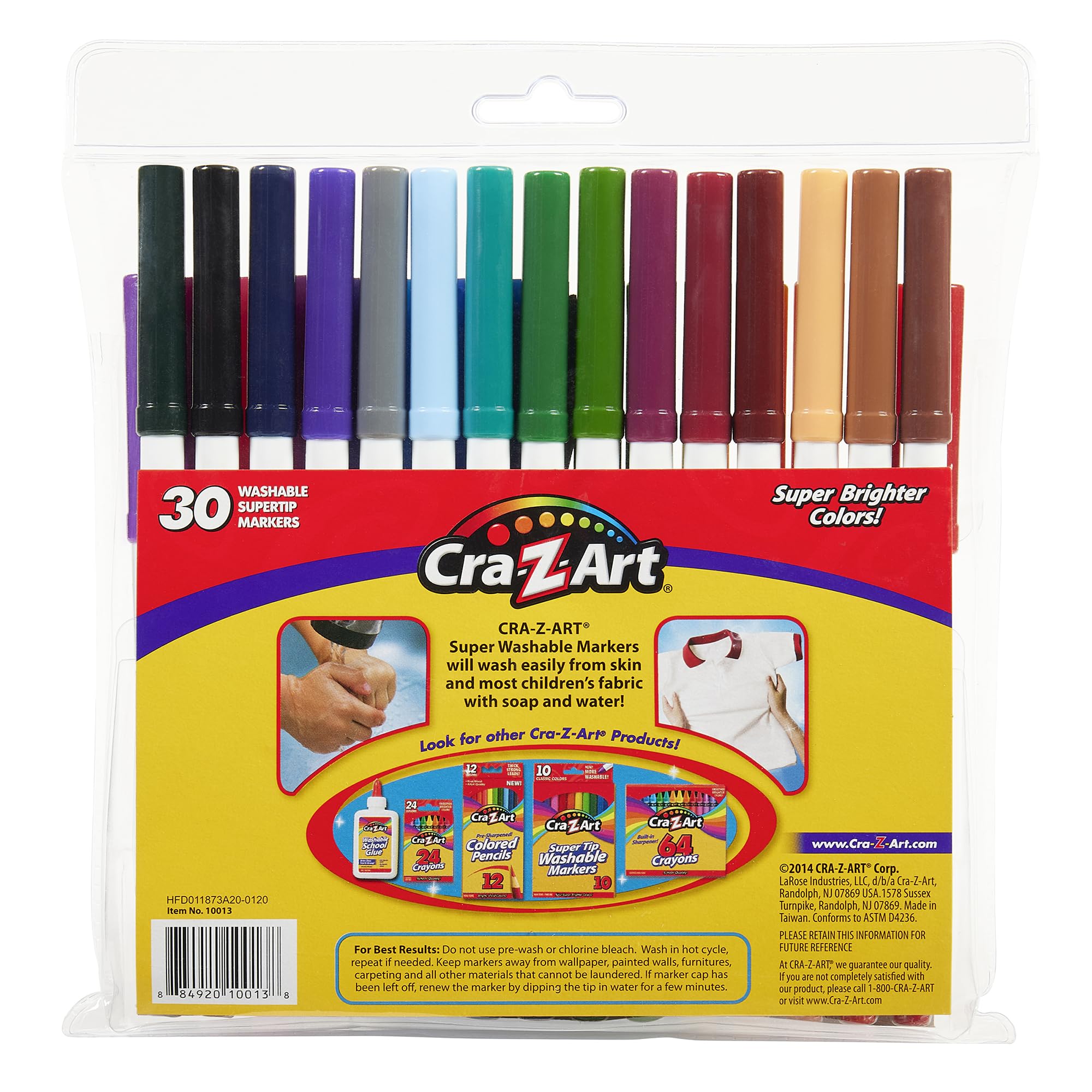 Cra-Z-Art Washable Super Tip Markers, 30 Count