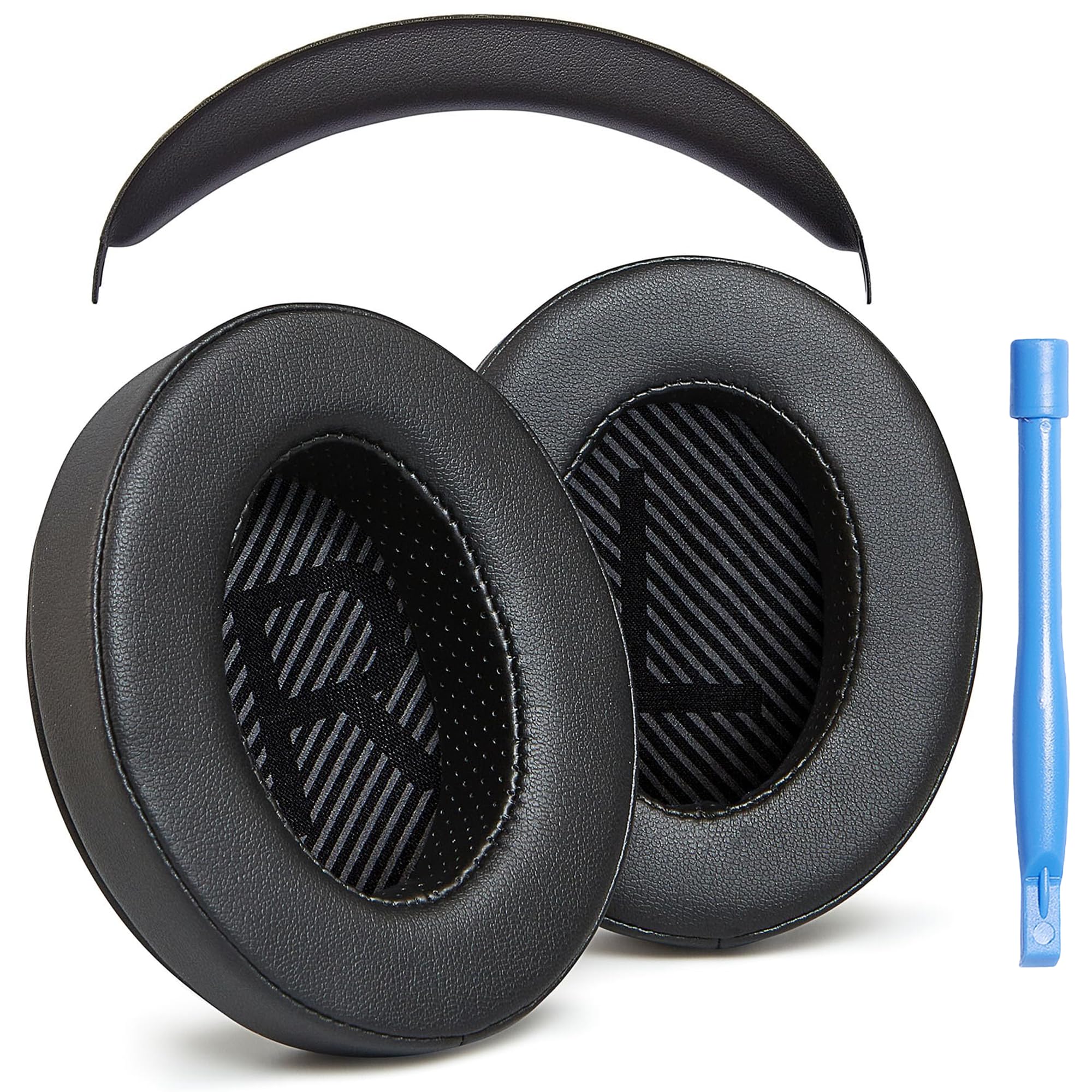 AHG Upgrade Premium Replacement Cloud Stinger Ear Pads Cushions and headband cover. Compatible with Kingston HyperX Cloud Stinger headset. Premium Protein Leather | Extra Thick AHG FlexiSoft Foam