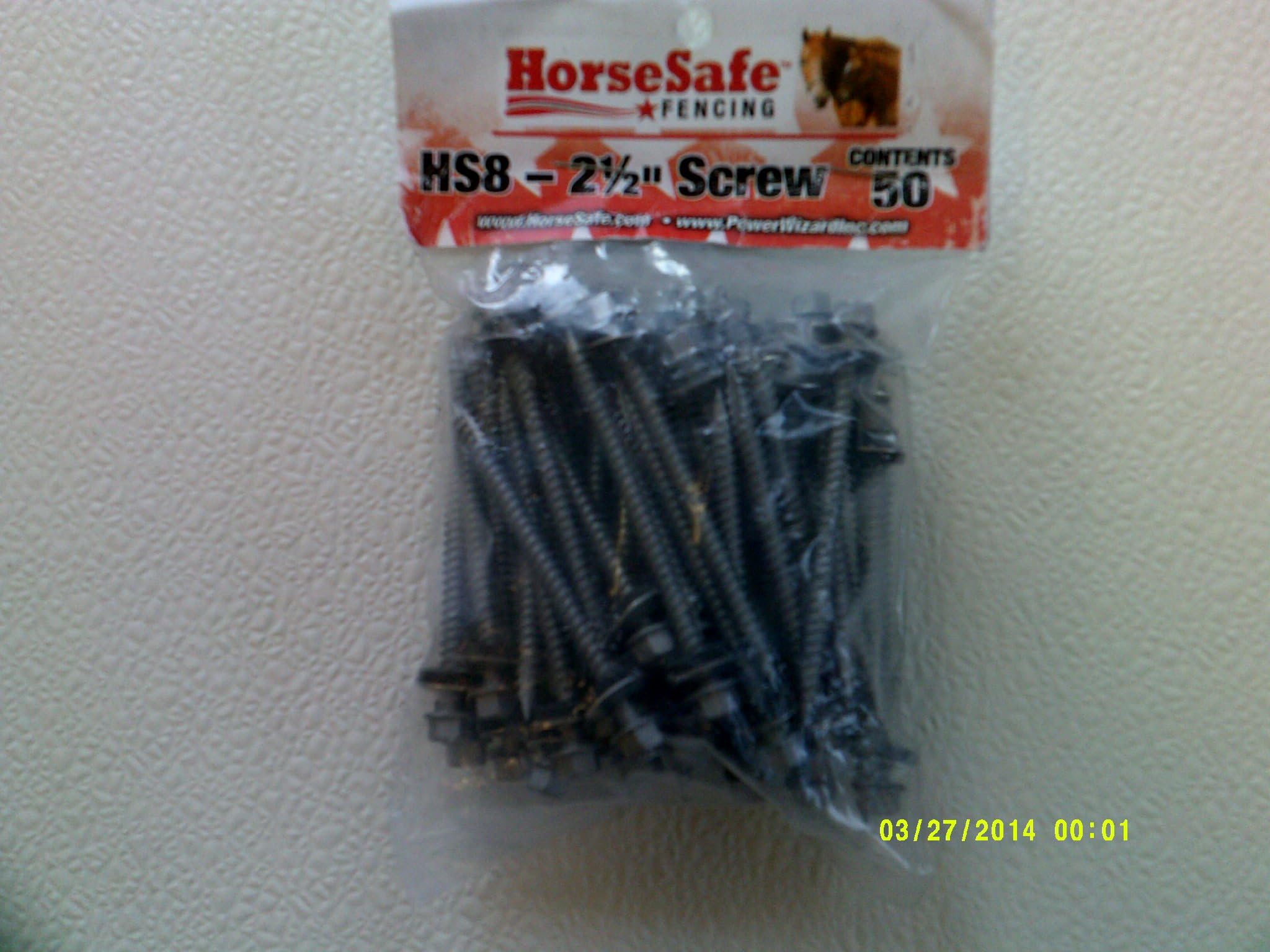 HorseSafe HS8 2 1/2" Wood Screw with Washer 50 Pack