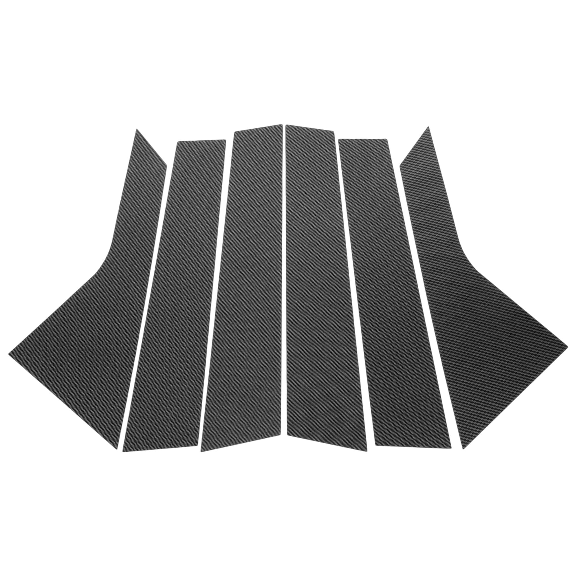 Photo 1 of VekAuto 6 Pcs Door Pillar Window Trim for Hyundai Elantra 2021-2023 Carbon Fiber Pattern Black Front Rear Left Right Anti Scratch Sticker Pillar Posts Cover