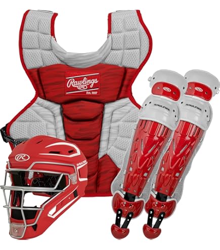 Ensemble D'attrapeur De Baseball Renegade 2.0 Pour Jeunes - Certifié NOCSAE - Casque, Plastron, Jambières