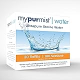 Mypurmist Ultrapure Sterile Water for All Mypurmist Handheld Vaporizer and Humidifier Devices, 20 Refills, Up to 100 Sessions