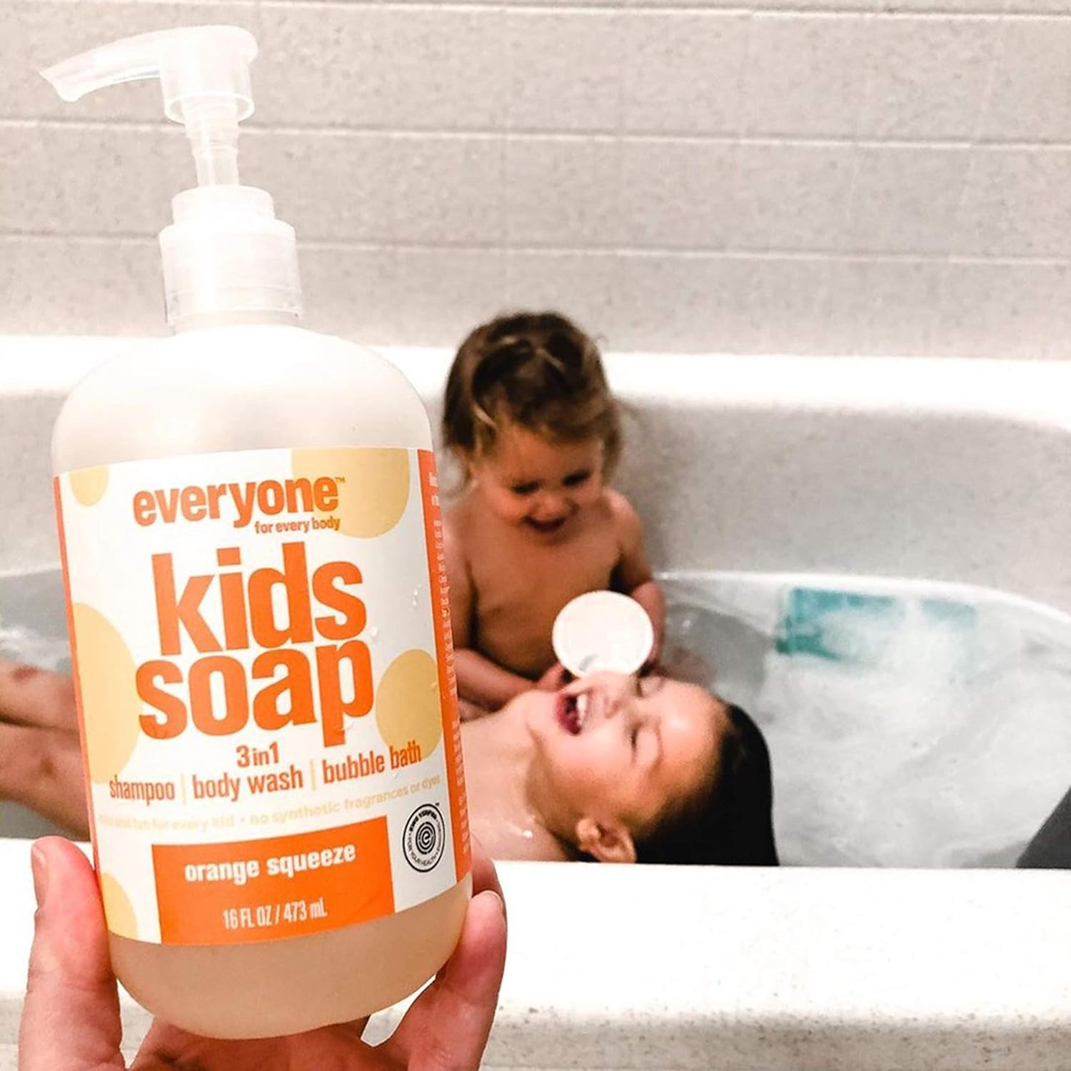 Everyone 3-in-1 Kids Soap: Shampoo, Body Wash, and Bubble Bath, Orange Squeeze, 32 Ounce, 2 Count : Beauty