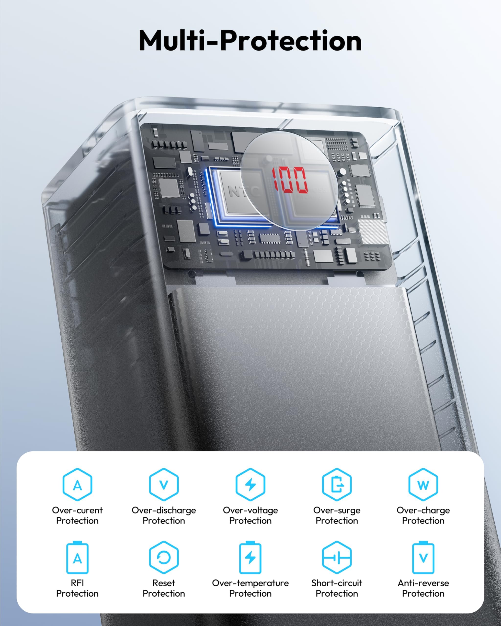 ROMOSS 60,000mAh Large Power Bank, High Capacity Portable Charger 22.5W USB C Fast Charging, Long Lasting External Battery Pack with 4 Outputs & 3 Inputs for iPad, iPhone, Samsung, Switch and More