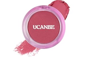 UCANBEMAKEUP Matte Cream-To-Powder Blush Makeup Palette, Highly Pigmented Lightweight Blush for Cheek and Eye, Blendable Flawless Velvety Coverage Face Blushes Make up 0.25 Ounce, Violet