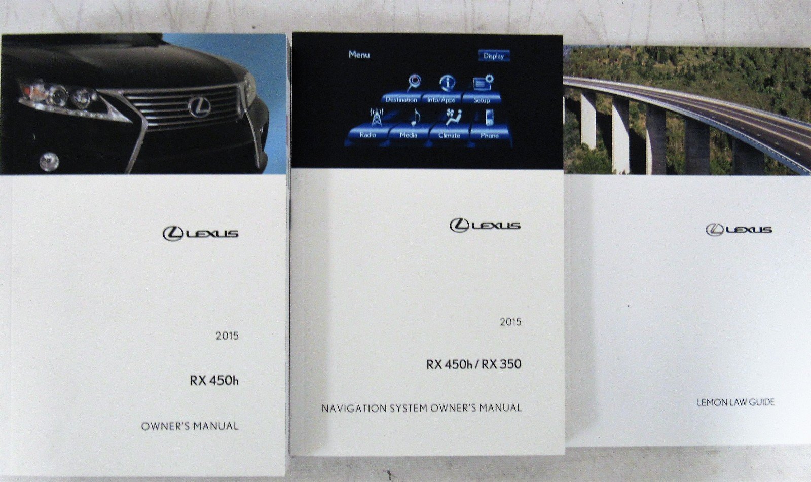 2015 Lexus RX 450h Owners Manual Guide Book Paperback – 2014