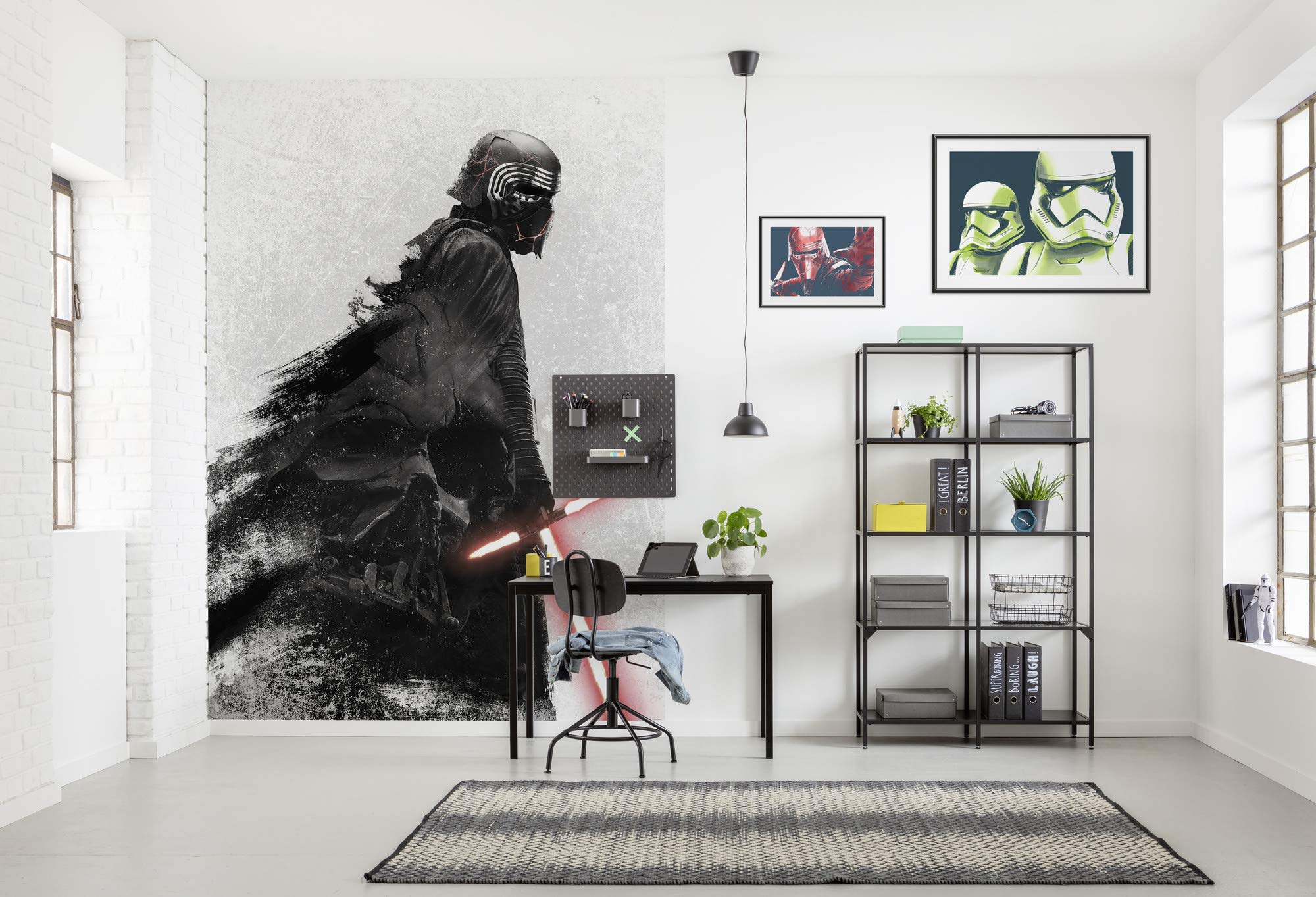 Komar Star Wars Fleece Photo Wallpaper, Fleece, Black, White, 200 x 280 cm (Breite x Höhe), Bahnbreite 50 cm