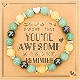 VICKHU Beaded Bracelets for Women Encouragement Healing Natural Gemstone Butterfly Heart Bracelets Gifts for Women Mom Daughter Wife Sister Coworker Friend teacher on Christmas Thanksgiving