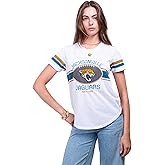 Ultra Game Women's NFL Official Soft Mesh Varsity Stripe T-Shirt