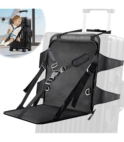 Siège Valise Enfant Portable Pliable – Voyage Facile Et Sûr Avec Ceinture 3 Points, Idéal Pour Aéroports Et Balades