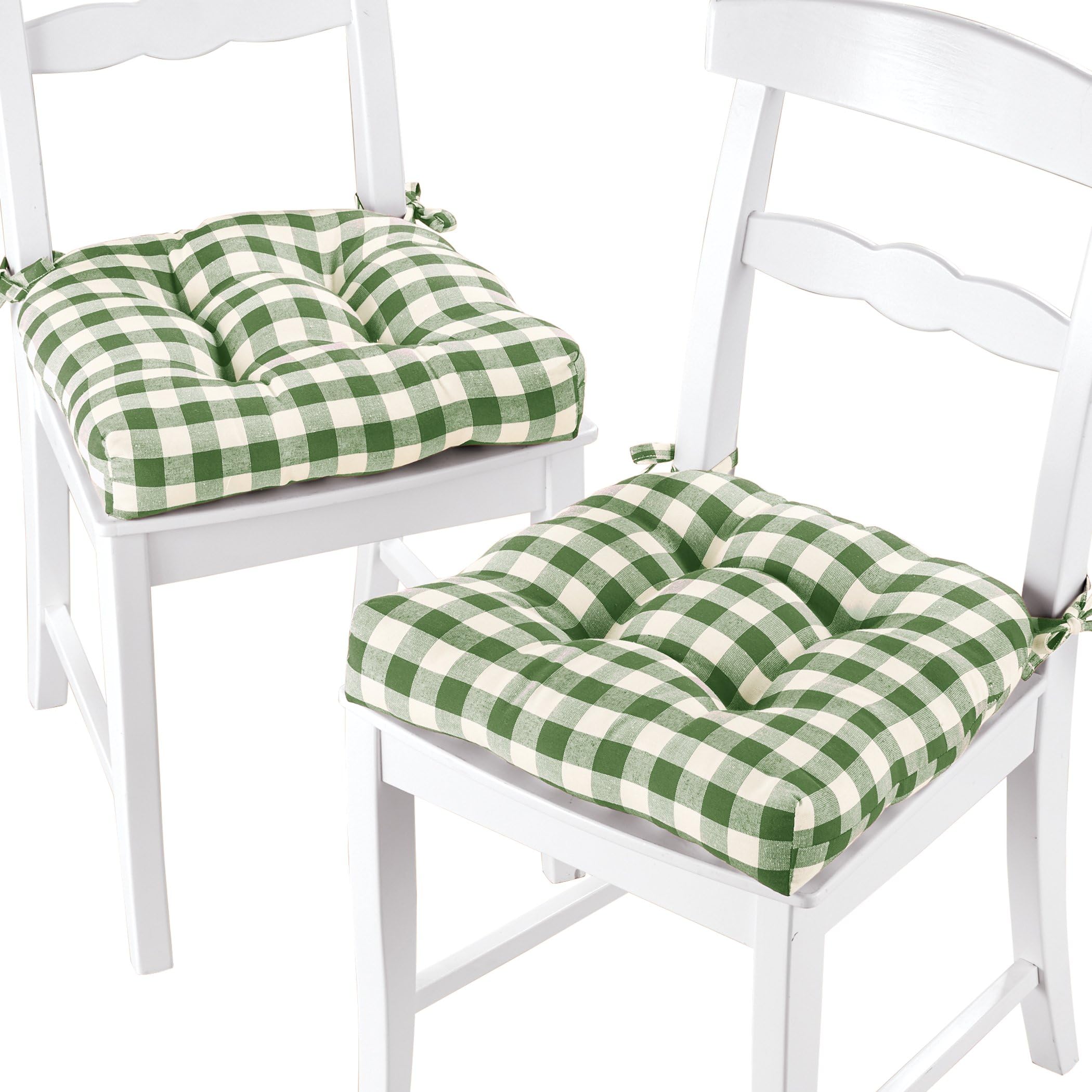 Achim Home Furnishings, BCCHPDSG12 Stuhlkissen, Büffel-Muster, 40,6 x 30,8 x 7,6 cm, Salbei, 2 Stück