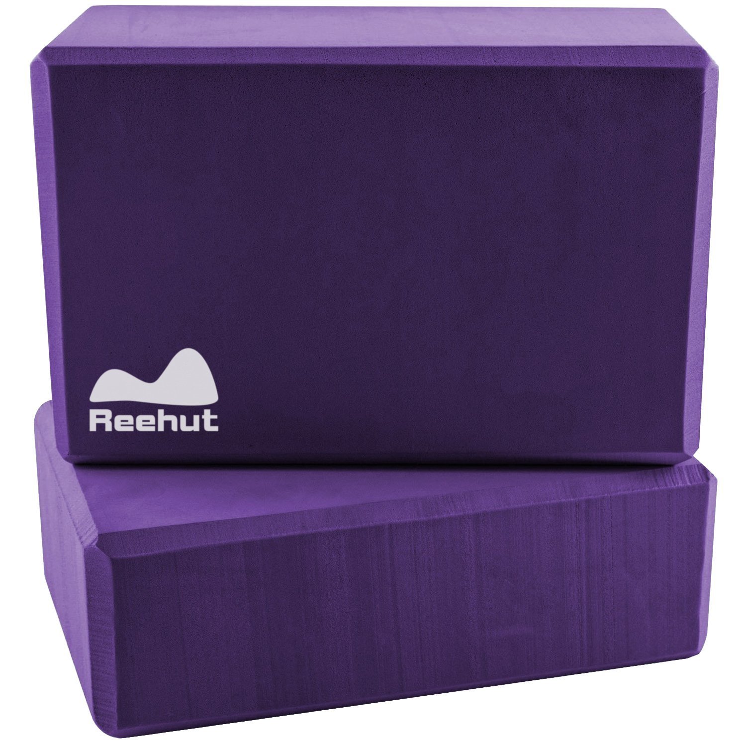 REEHUT Yoga Block (1 PC or 2 PC) - High Density EVA Foam Block to Support and Deepen Poses, Improve Strength and Aid Balance and Flexibility - Lightweight, Odor Resistant and Moisture-Proof