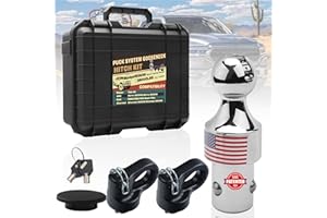 TOWGUARD 60639, Puck System Gooseneck Hitch Ball Kit – 38000LBS, Upgraded 3-Steel-Ball Base, 2-5/16" Ball, Anti-Theft Locks & Safety Chain Anchors, Fit F250/F350/F450, Silverado/Sierra 2500/3500HD, Titan XD