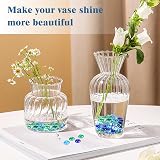 Oiiurly Glass Pebbles 900g Flat Decorative Stones 17-19mm Blue Green view 5