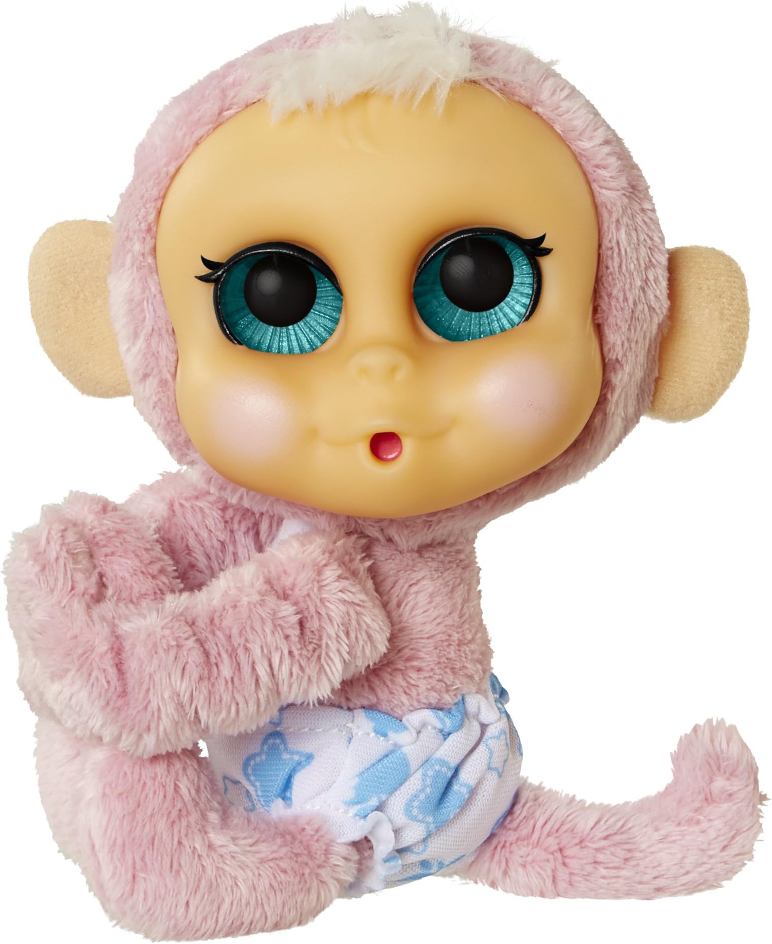 Animal Babies Minis Runts Monkey Plush, Pink