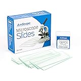 AmScope BS-50P-100S-22 Pre-Cleaned Blank Ground Edge Glass Microscope Slides and 100pc Pre-Cleaned Square Glass Cover Slips C