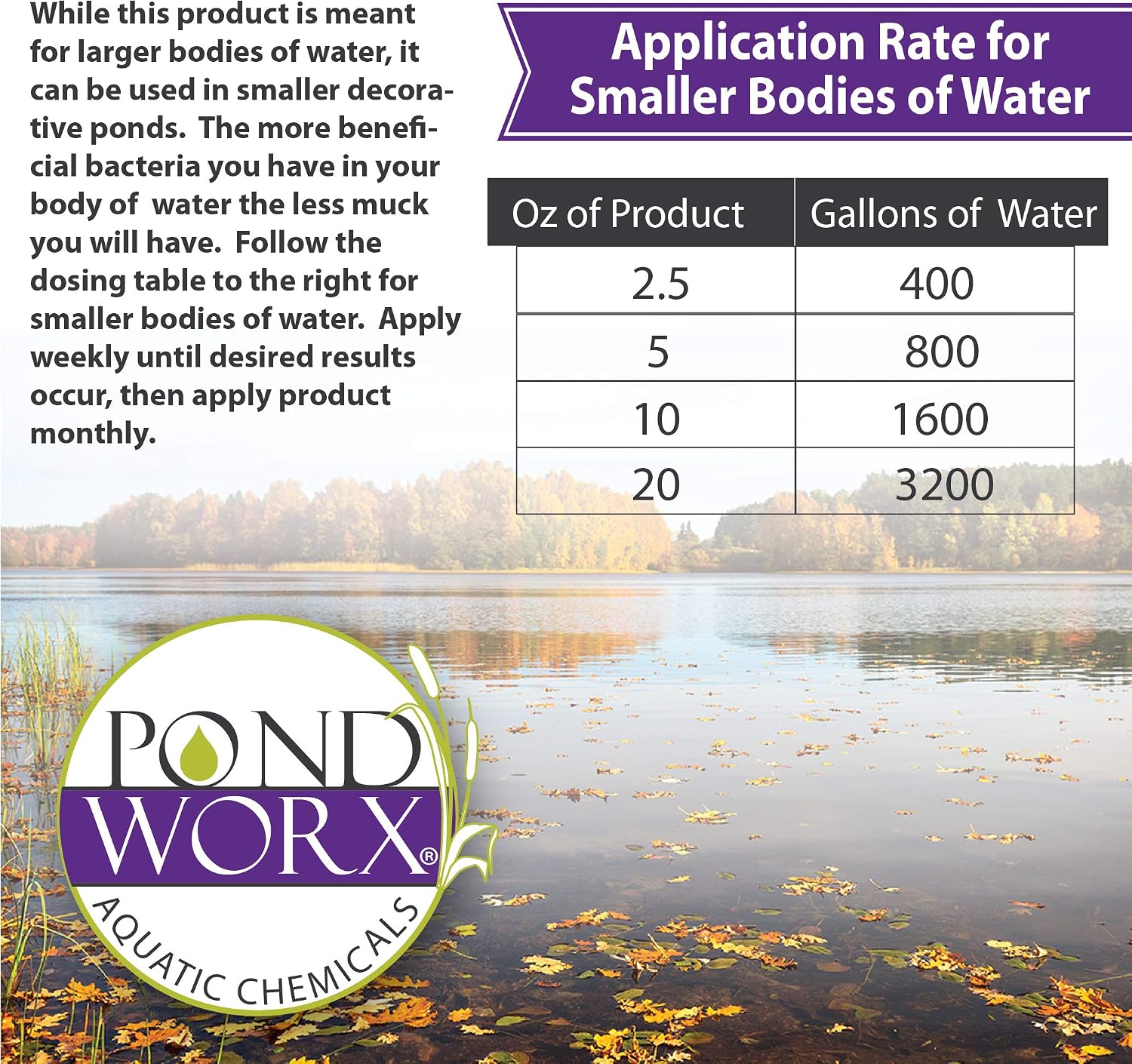 PondWorx Pond Bacteria - Formulated For Large Ponds, Water Features And Safe For Koi - Orange 1 Gallon - Image 4