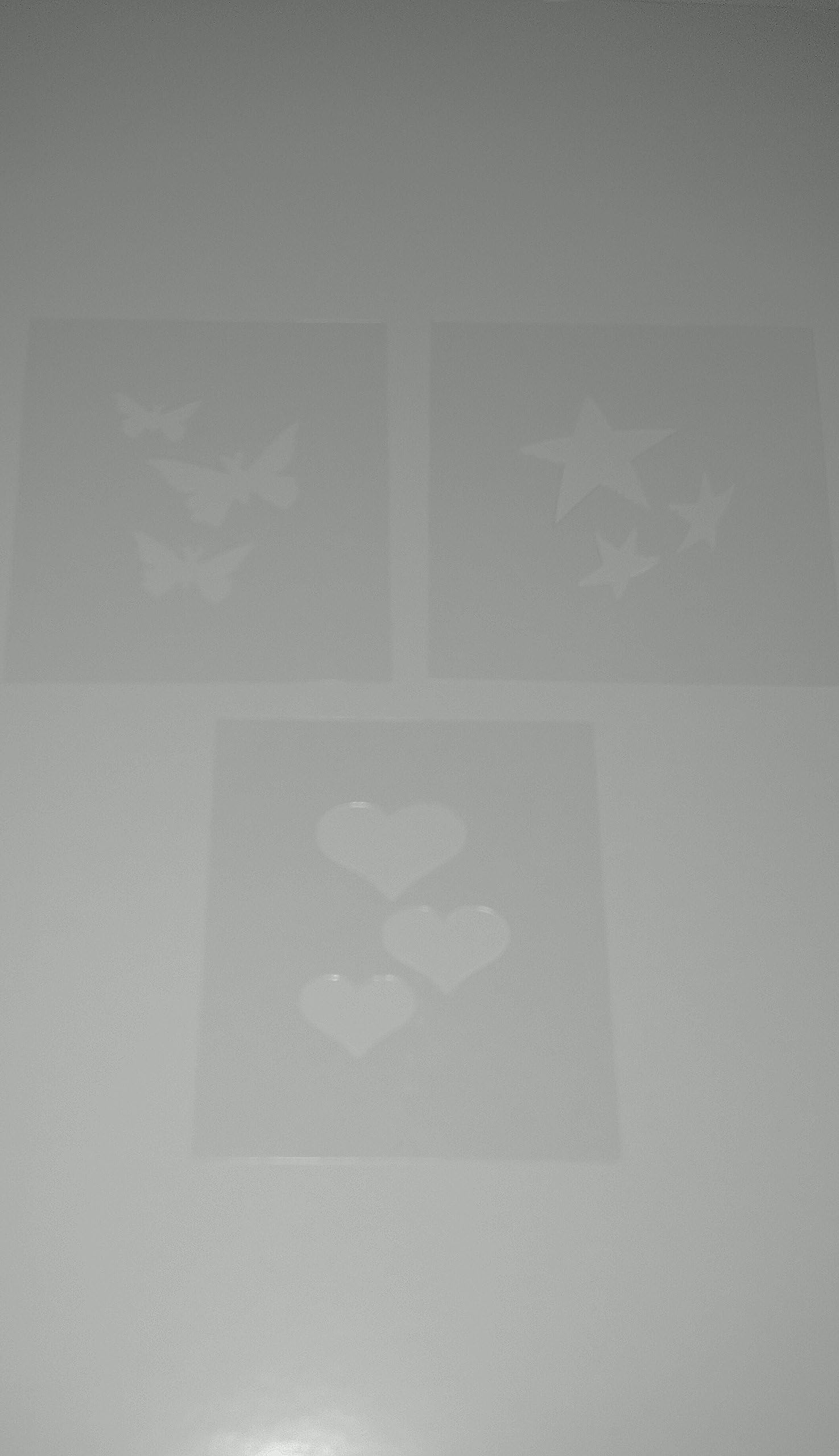 3 x face painting stencils hearts, butterfly, stars reusable many times